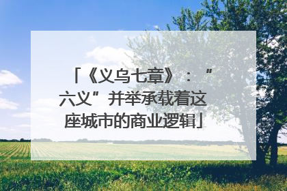 《义乌七章》：“六义”并举承载着这座城市的商业逻辑