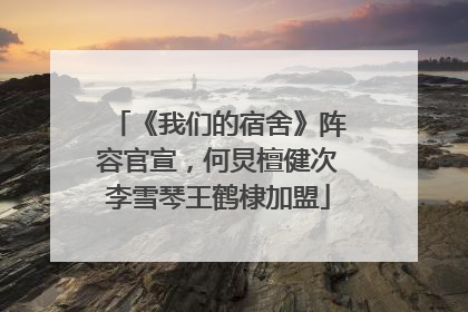 《我们的宿舍》阵容官宣，何炅檀健次李雪琴王鹤棣加盟