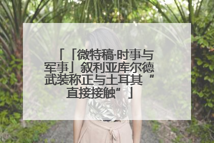 「微特稿·时事与军事」叙利亚库尔德武装称正与土耳其“直接接触”