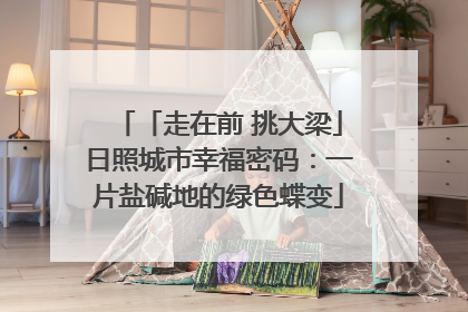 「走在前 挑大梁」日照城市幸福密码：一片盐碱地的绿色蝶变