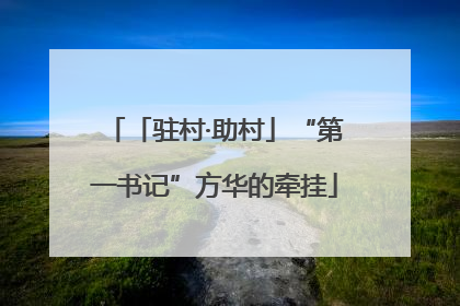 「驻村·助村」“第一书记”方华的牵挂