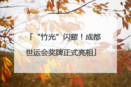 “竹光”闪耀！成都世运会奖牌正式亮相