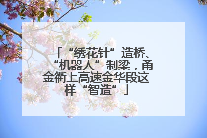 “绣花针”造桥、“机器人”制梁，甬金衢上高速金华段这样“智造”