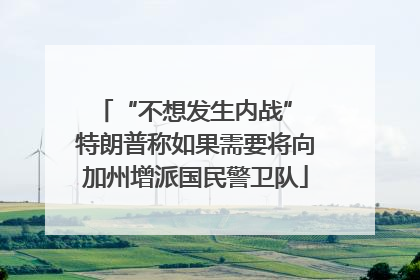 “不想发生内战” 特朗普称如果需要将向加州增派国民警卫队