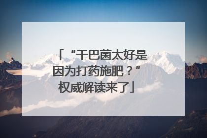 “干巴菌太好是因为打药施肥？”权威解读来了