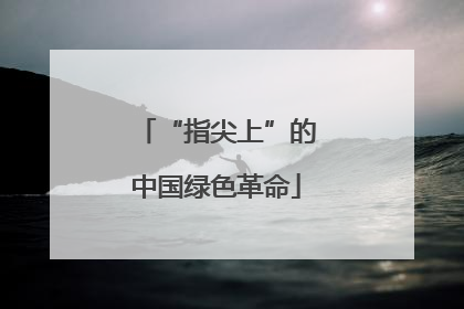 “指尖上”的中国绿色革命