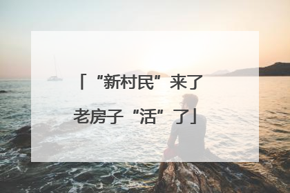 “新村民”来了 老房子“活”了