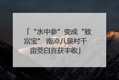 “水中参”变成“致富宝” 南漳八泉村千亩茭白喜获丰收