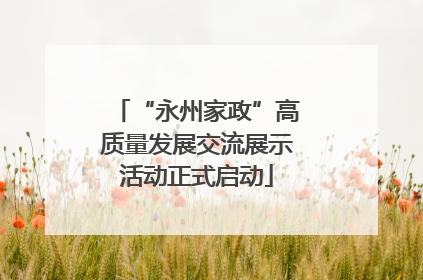 “永州家政”高质量发展交流展示活动正式启动