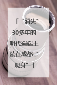 “消失”30多年的明代蜀端王陵在成都“现身”