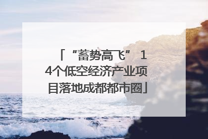 “蓄势高飞” 14个低空经济产业项目落地成都都市圈