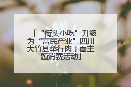 “街头小吃”升级为“富民产业”四川大竹县举行肉丁面主题消费活动