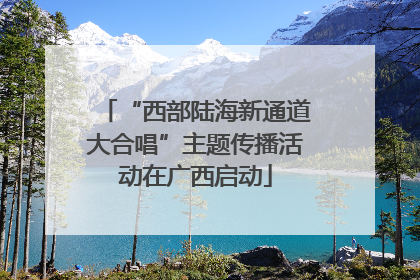 “西部陆海新通道大合唱”主题传播活动在广西启动