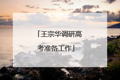 王宗华调研高考准备工作