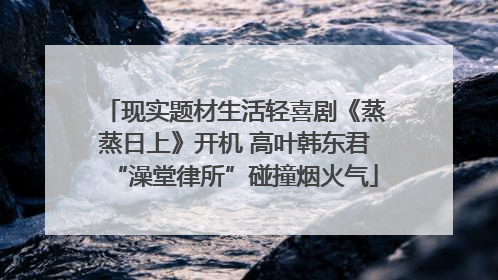 现实题材生活轻喜剧《蒸蒸日上》开机 高叶韩东君“澡堂律所”碰撞烟火气