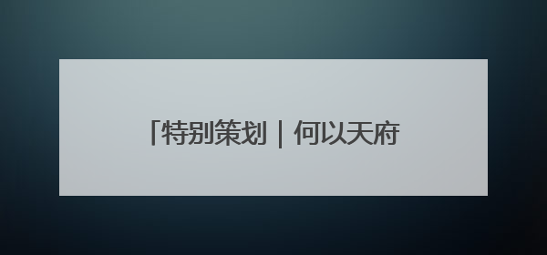 特别策划｜何以天府，我们用粮食作答