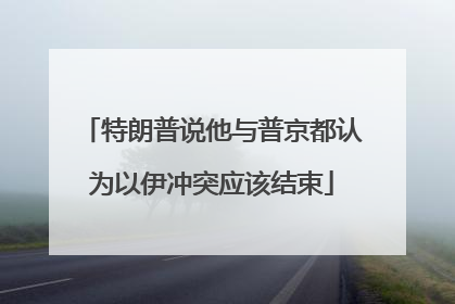 特朗普说他与普京都认为以伊冲突应该结束