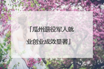 瓜州退役军人就业创业成效显著
