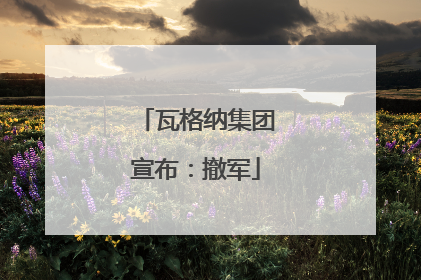 瓦格纳集团宣布：撤军