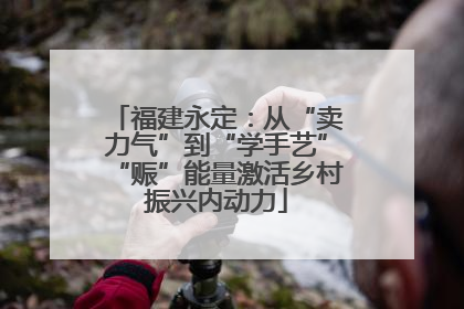 福建永定：从“卖力气”到“学手艺”“赈”能量激活乡村振兴内动力