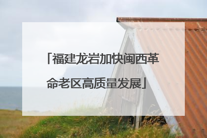 福建龙岩加快闽西革命老区高质量发展