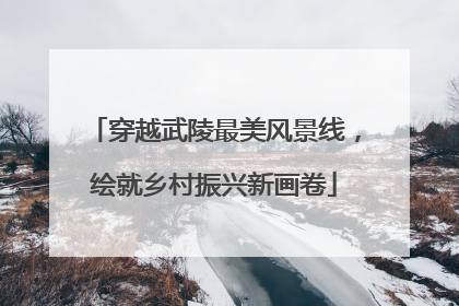 穿越武陵最美风景线，绘就乡村振兴新画卷