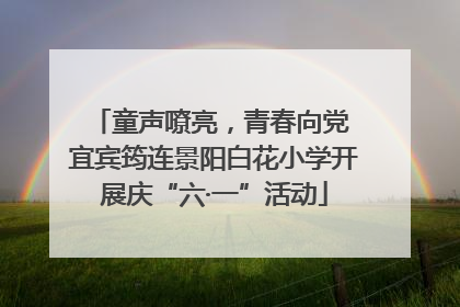 童声嘹亮，青春向党 宜宾筠连景阳白花小学开展庆“六·一”活动