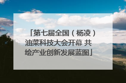第七届全国（杨凌）油菜科技大会开幕 共绘产业创新发展蓝图