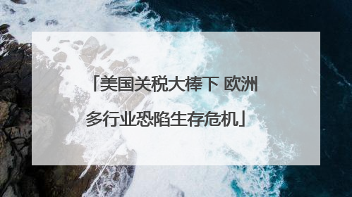 美国关税大棒下 欧洲多行业恐陷生存危机