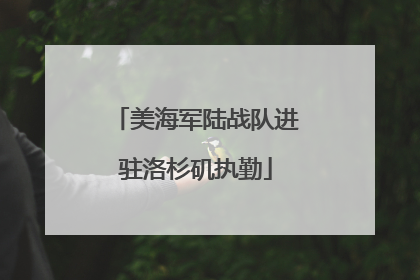 美海军陆战队进驻洛杉矶执勤
