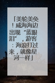 美轮美奂！威海海边出现“蓝眼泪”，游客：海浪打过来，就像星河一样