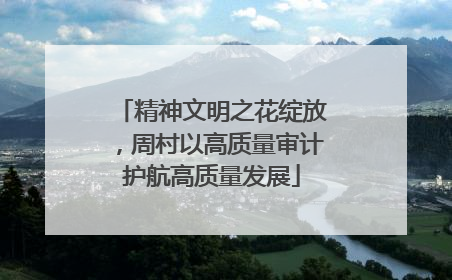 精神文明之花绽放，周村以高质量审计护航高质量发展