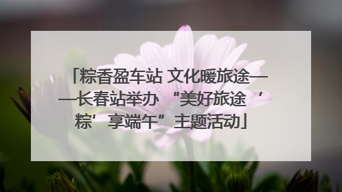 粽香盈车站 文化暖旅途——长春站举办 “美好旅途‘粽’享端午”主题活动