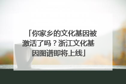 你家乡的文化基因被激活了吗？浙江文化基因图谱即将上线