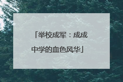 举校成军：成成中学的血色风华