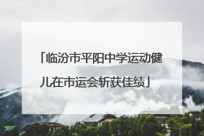 临汾市平阳中学运动健儿在市运会斩获佳绩