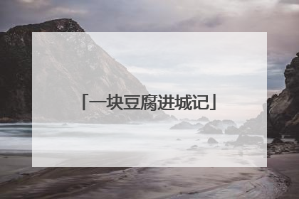 一块豆腐进城记