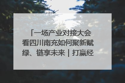 一场产业对接大会 看四川南充如何聚新赋绿、链享未来｜打赢经济发展翻身仗