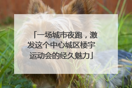 一场城市夜跑，激发这个中心城区楼宇运动会的经久魅力