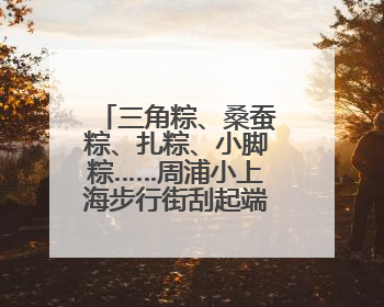 三角粽、桑蚕粽、扎粽、小脚粽……周浦小上海步行街刮起端午浓浓民俗风