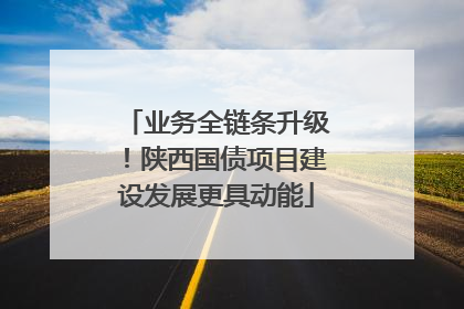 业务全链条升级！陕西国债项目建设发展更具动能