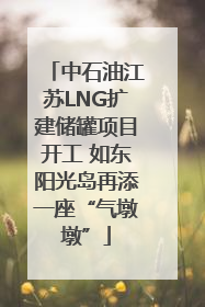 中石油江苏LNG扩建储罐项目开工 如东阳光岛再添一座“气墩墩”