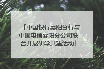 中国银行襄阳分行与中国电信襄阳分公司联合开展研学共建活动