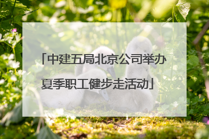 中建五局北京公司举办夏季职工健步走活动