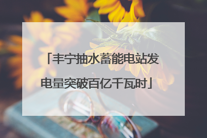 丰宁抽水蓄能电站发电量突破百亿千瓦时