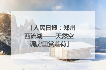 人民日报：郑州西流湖——天然空调房里赏莲荷