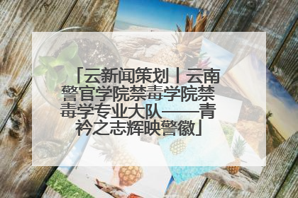 云新闻策划丨云南警官学院禁毒学院禁毒学专业大队——青衿之志辉映警徽