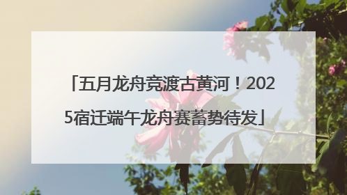 五月龙舟竞渡古黄河！2025宿迁端午龙舟赛蓄势待发