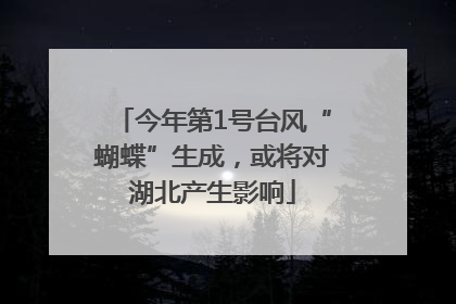 今年第1号台风“蝴蝶”生成，或将对湖北产生影响