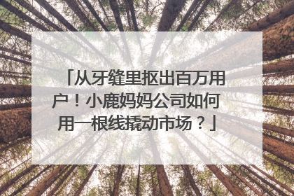 从牙缝里抠出百万用户！小鹿妈妈公司如何用一根线撬动市场？